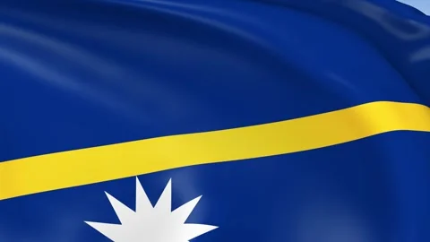Nauru Waving Flag Background Loop Stock Footage 317845584