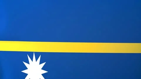 Nauru Waving Flag Stock Footage 10762239