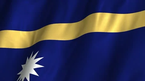 Nauru Waving Flag Stock Footage 12387040