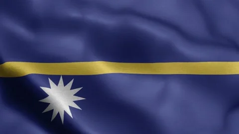 Nauru waving flag texture realistic  Stock Footage 143181804