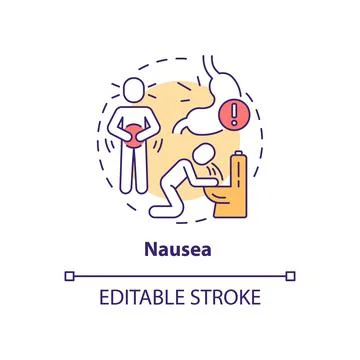 Nausea concept icon Stock Illustration