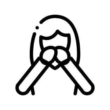 Nausea Symptomp Of Pregnancy Thin Line Icon Stock Illustration