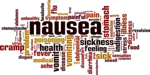 Nausea  word cloud Stock Illustration