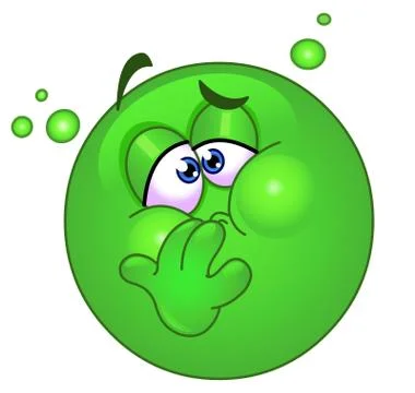 Nauseous emoticon Stock Illustration