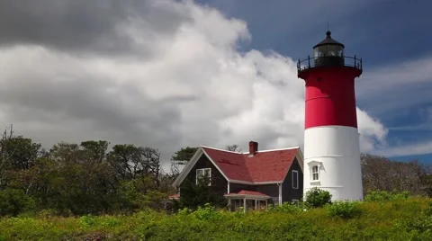 Nauset Light Lighthouse Stock Footage 65283963
