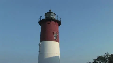 Nauset Lighthouse on Cape Cod Stock Footage 11513794