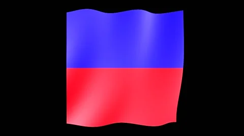 Nautic ICS signal meaning: Echo  (E).     Waving flag (PNG) computer animatie. Stock Footage 61731644