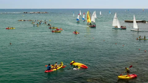 Nautical activities.Time lapse.4k. Stock Footage 65303569