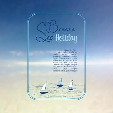 Nautical advertisement poster Stock Illustration