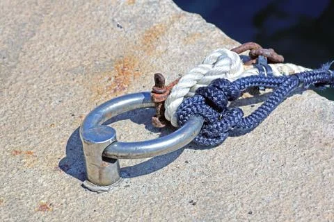 Nautical anchor chains Stock Photos