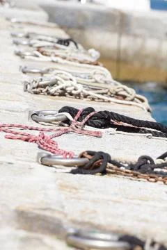 Nautical anchor chains Stock Photos