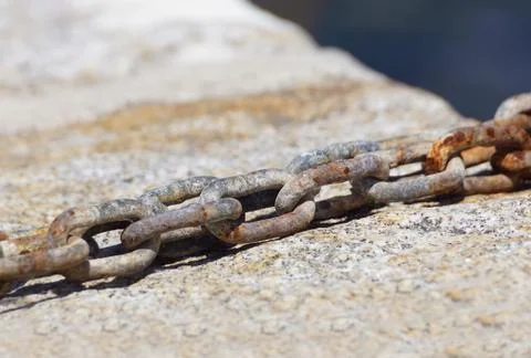 Nautical anchor chains Stock Photos