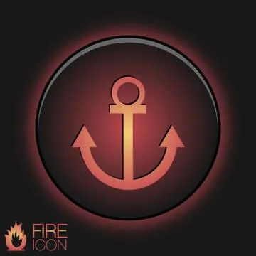 Nautical anchor vector. anchor seafaring character. icon marine instrument Stock Illustration