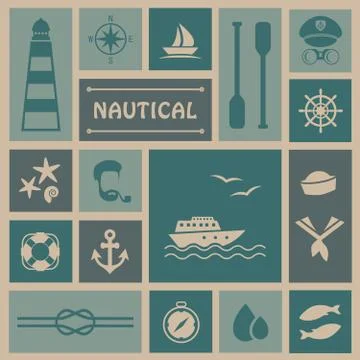 Nautical background, Stock Illustration