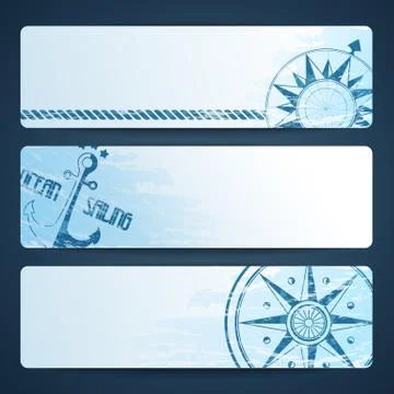 Nautical banners Stock Illustration