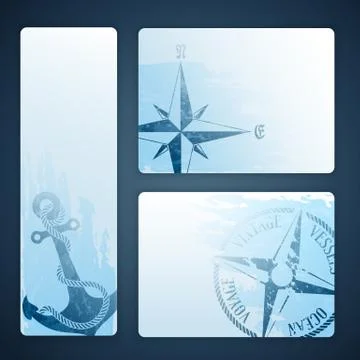 Nautical banners Stock Illustration