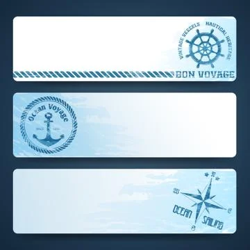 Nautical banners Stock Illustration