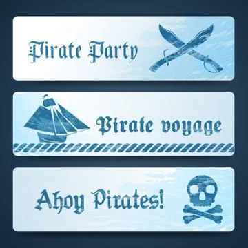 Nautical banners Stock Illustration