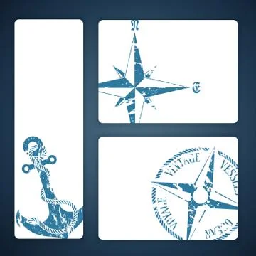 Nautical banners Illustrazione stock