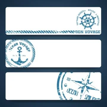 Nautical banners Stock Illustration
