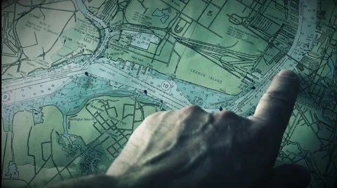 Nautical Chart Evening Stockbeeldmateriaal 61916787