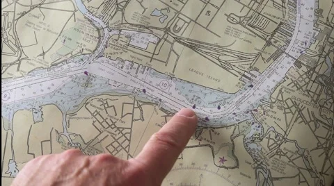 Nautical Chart Stock Footage 61916783
