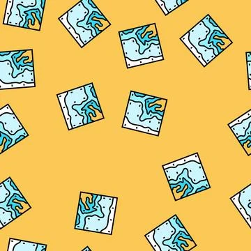 Nautical chart geographical discoveries vector seamless pattern 스톡 일러스트