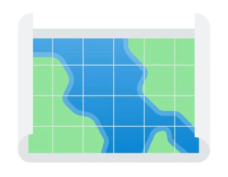 Nautical chart vector icon flat isolated Stock Illustration