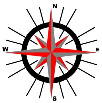 Nautical Compass Stock Illustration