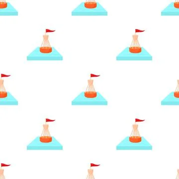 Nautical direction buoy with flag pattern seamless vector Stock Illustration