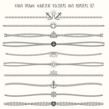 Nautical Dividers Set Stock Illustration