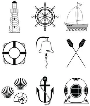 Nautical elements Stock Illustration