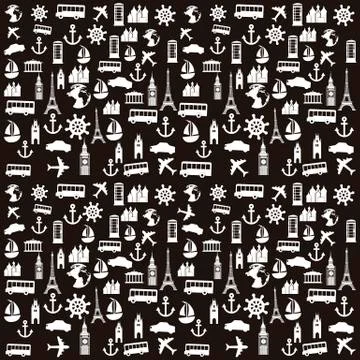 Nautical elements over white background. vector illustration Stock Illustration