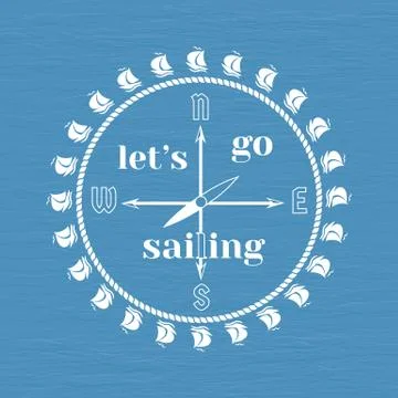 Nautical emblem concept Stock Illustration