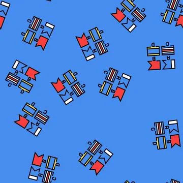 Nautical flag sailing sport vector seamless pattern Stock Illustration