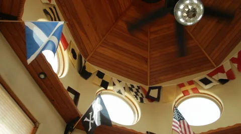 Nautical Flags Ceiling Stock Footage 40808774