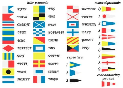 Nautical flags 스톡 일러스트