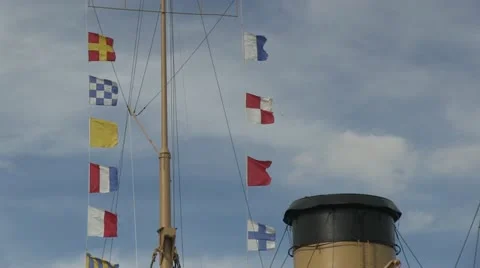 Nautical Flags with Stack Stockbeeldmateriaal 12061927