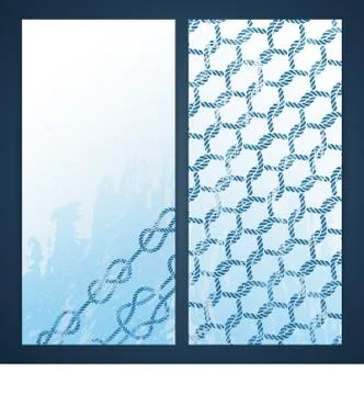 Nautical flayers with  seafaring elements Stock Illustration