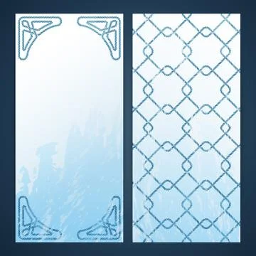 Nautical flayers with seafaring elements Stock Illustration