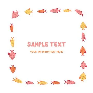 Nautical frame for text Stock Illustration