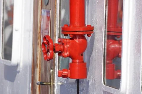 Nautical hydrant for firefighters Stock Photos