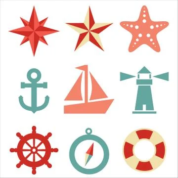 Nautical Icons Stock Illustration