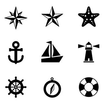 Nautical Icons Stock Illustration