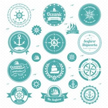 Nautical  icons Illustrazione stock