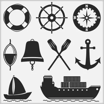 Nautical Icons Stock Illustration