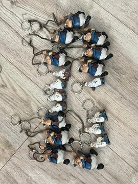 Nautical key chaines on table Foto stock