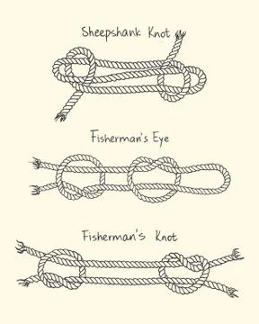 Nautical knot set Stock Illustration