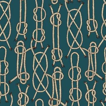 Nautical knots pattern Stock Illustration