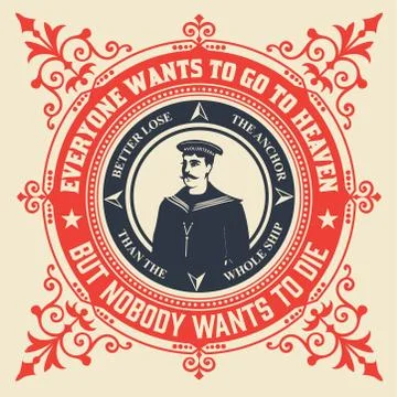 Nautical label Stock Illustration